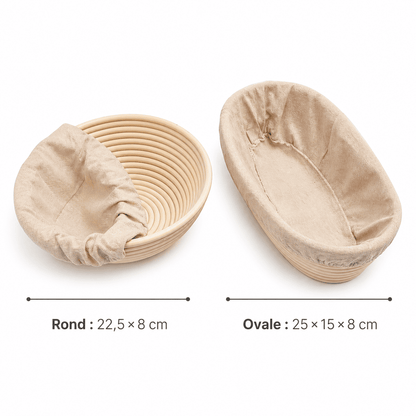 Banneton à pain Louise — Rond ou Ovale